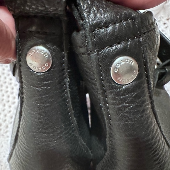 Coach Womens Sampson Genuine Rabbit Fur Platform Booties size size 7/5B - Picture 4 of 9